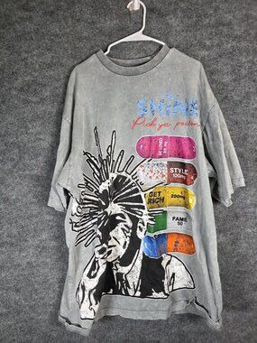 frost Jacob Caya Shirt Mens 3XL Gray Shine Pill Graphic Streetwear Tee F151 Big